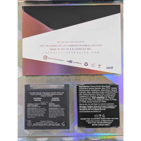 Bundle of 3 Eyeshadow 1 Brush ~ Laura Lee ~ Dose of Color ~ Chella ~ LARUCE ~New - Picture 7 of 8